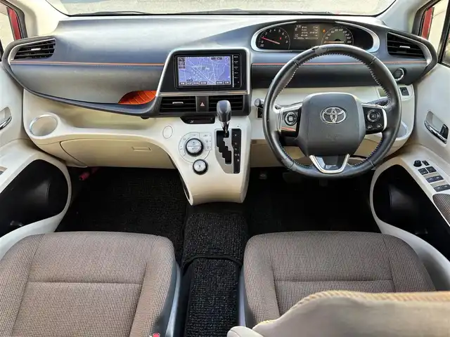 トヨタ シエンタ G 福岡県 2015(平27)年 4万km レッドマイカM バックカメラ/横滑り防止/BT/フルセグTV/SDナビ/ビルトインETC/純正フロアマット/社外アルミホイール/プッシュスタート/スマートキー/スペアキー/両側パワスラ/三列シート