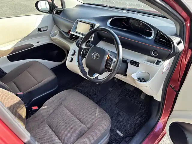 トヨタ シエンタ G 福岡県 2015(平27)年 4万km レッドマイカM バックカメラ/横滑り防止/BT/フルセグTV/SDナビ/ビルトインETC/純正フロアマット/社外アルミホイール/プッシュスタート/スマートキー/スペアキー/両側パワスラ/三列シート