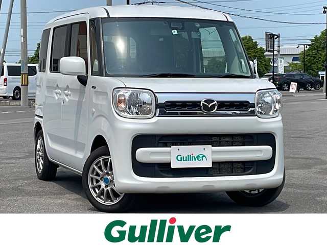 マツダ フレアワゴン ハイブリッド XS 道央・札幌 2018(平30)年 10.5万km ピュアホワイトP ４WD/社外メモリーナビ/AM/FM/BT/ワンセグ/衝突被害軽減ブレーキ/横滑り防止装置/レーンキープアシスト/リヤパーキングセンサー/ビルトインETC/ドライブレコーダー/アイドリングストップ/PWRMODE/両側パワースライドドア/前席シートヒーター/プッシュスタート/スマートキー/ハロゲンヘッドライト/オートライト/ヘッドライトレベライザー/電動格納ミラー/ヒーテッドドアミラー/純正フロアマット