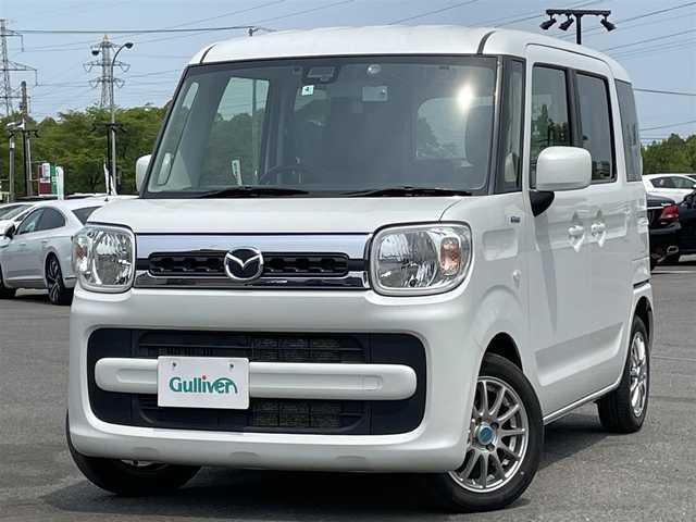 マツダ フレアワゴン ハイブリッド XS 道央・札幌 2018(平30)年 10.5万km ピュアホワイトP ４WD/社外メモリーナビ/AM/FM/BT/ワンセグ/衝突被害軽減ブレーキ/横滑り防止装置/レーンキープアシスト/リヤパーキングセンサー/ビルトインETC/ドライブレコーダー/アイドリングストップ/PWRMODE/両側パワースライドドア/前席シートヒーター/プッシュスタート/スマートキー/ハロゲンヘッドライト/オートライト/ヘッドライトレベライザー/電動格納ミラー/ヒーテッドドアミラー/純正フロアマット
