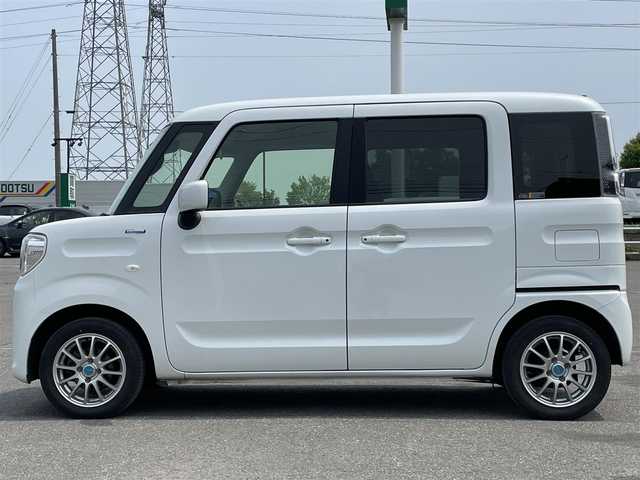 マツダ フレアワゴン ハイブリッド XS 道央・札幌 2018(平30)年 10.5万km ピュアホワイトP ４WD/社外メモリーナビ/AM/FM/BT/ワンセグ/衝突被害軽減ブレーキ/横滑り防止装置/レーンキープアシスト/リヤパーキングセンサー/ビルトインETC/ドライブレコーダー/アイドリングストップ/PWRMODE/両側パワースライドドア/前席シートヒーター/プッシュスタート/スマートキー/ハロゲンヘッドライト/オートライト/ヘッドライトレベライザー/電動格納ミラー/ヒーテッドドアミラー/純正フロアマット