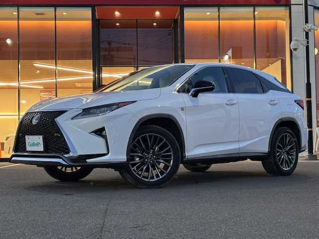 レクサス ＲＸ 200t Fスポーツ 宮城県 2017(平29)年 8.3万km ホワイトノーヴァガラスフレーク 登録時走行距離82558km/純正SDナビ/フルセグTV/Bluetooth/ウェルカムライト/サンルーフ/ETC/パドルシフト/純正フロアマット/電動リアゲート/オートマチックハイビーム/ステアリングヒーター/ナノイー/追従クルーズコントロール/ステアリングリモコン/アイドリングストップ/LEDヘッドライト/フォグランプ/衝突軽減ブレーキ/レザーシート/純正アルミホイール/スマートキー