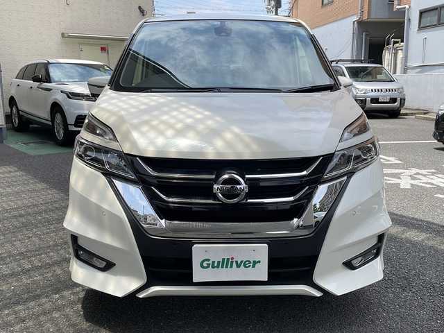 日産 セレナ ハイウェイスター G 大阪府 2016(平28)年 3.5万km ブリリアントホワイトパール ワンオーナー/メモリナビ/フルセグテレビ/バックカメラ/フリップダウンモニター/ウィンカーミラー/クルーズコントロール/ドアバイザー/プッシュスタート/両側パワースライドドア/ETC/新車保証書/取扱説明書