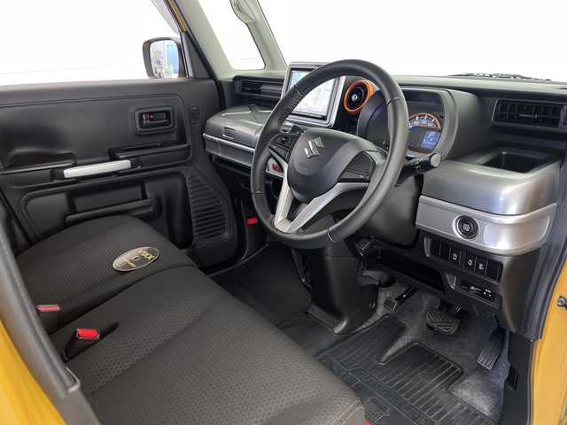 スズキ スペーシア ギア HYBRID XZ 宮崎県 2019(令1)年 4.9万km アクティブイエロー/ガンメタリック2トーン 純正ナビ/Ｂｌｕｅｔｏｏｔｈ/フルセグＴＶ/ＣＤ／ＤＶＤ/アラウンドビューモニター/バックカメラ/両側パワースライドドア/ドライブレコーダー/Ｄ／Ｎ席シートヒーター/コーナセンサー/スペアキー/ＥＴＣ