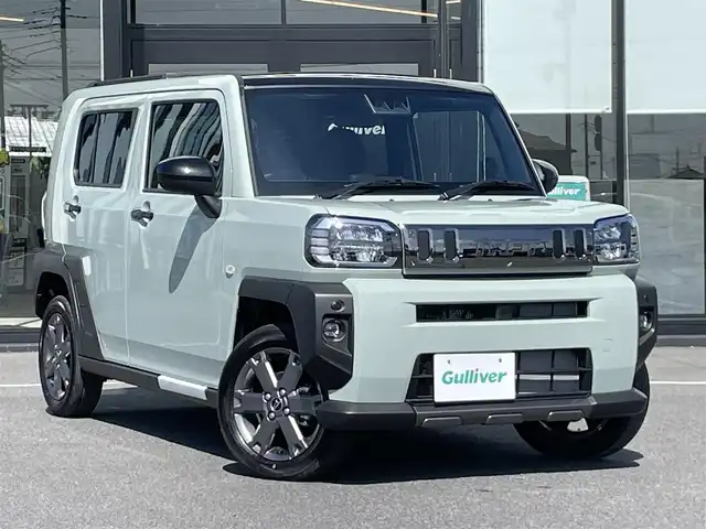 ダイハツ タフト G ダーククロムベンチャー 茨城県 2025(令7)年 0.1千km セラミックグリーンM 社外ナビ/【USB・AM・FM・BT・TV・DISC・SD】/ガラスルーフ/シートヒーター/レーダークルコン/Bカメラ/ブレーキホールド/前後コーナーセンサー/アイドリングストップ/ルーフレール/純正アルミホイール/横滑り防止装置/レーンキープアシスト/衝突被害軽減システム