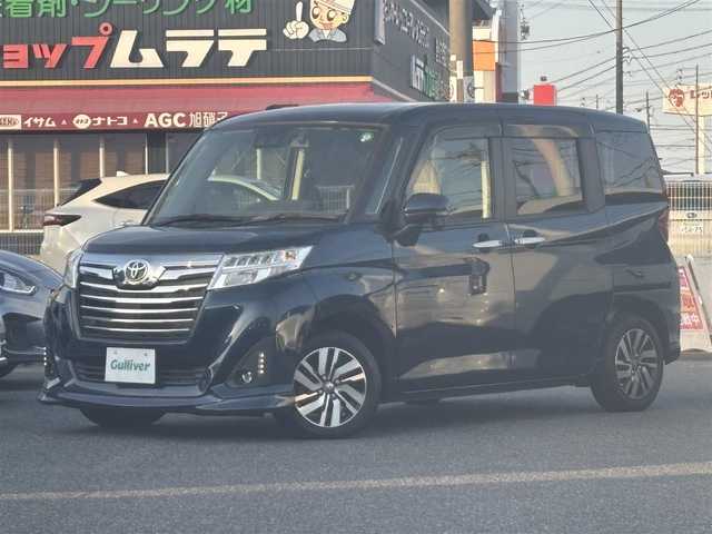 トヨタ ルーミー カスタムG 愛知県 2019(令1)年 1.5万km レーザーブルークリスタルシャイン /禁煙/ワンオーナー//ディーラー整備記録簿R3.4.6//純正9型ナビ/フルセグ/BT/CD/DVD/MSV//バックカメラ/ビルトインETC/純正ドラレコ//純正12型フリップダウンモニター//両側パワースライドドア//革巻きステア/ステアスイッチ//前席シートヒーター/シートリフター//クルーズコントロール//先行車発進告知/アイドリングストップ/横滑り防止//LDA/PCS//純正14インチAW//プッシュスタート/スマートキー//LEDオートライト/オートハイビーム/LEDフォグ//オートリトラウィンカーミラー//リアロールサンシェード//シートバックテーブル//コーナーセンサー//純正フロアマット//純正ドアバイザー//保証書//取扱説明書//スペアスマートキー有り