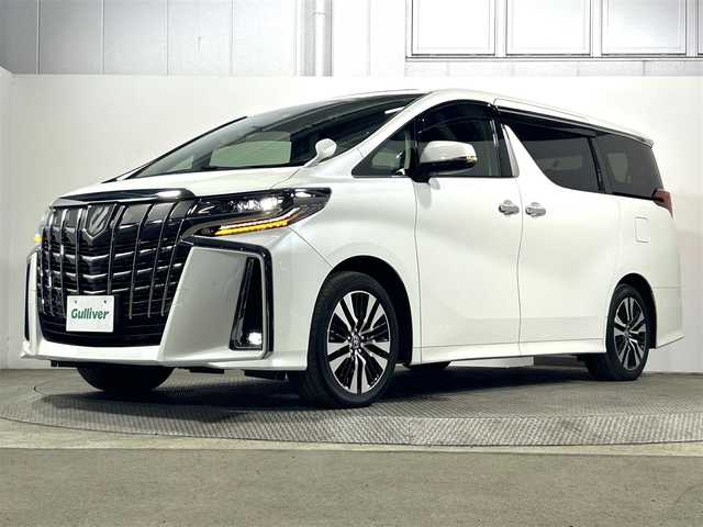 トヨタ アルファード S Cパッケージ 大阪府 2022(令4)年 1.5万km ホワイトパールクリスタルシャイン サンルーフ　黒革シート　後席モニター　純正ナビＴＶ　三眼ＬＥＤ　パワーシート／ヒーター／エアコン　電動リアゲート　ステアリングヒーター　衝突軽減　レーダーＣ　クリアランスソナー