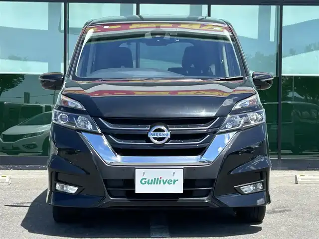 日産 セレナ ハイウェイスター プロパイロットED 和歌山県 2016(平28)年 5.2万km ダイヤモンドブラック 社外7インチナビ（AVIC-MRZ99）/バックカメラ/BT/CD/DVD/衝突被害軽減ブレーキ/レーンキープアシスト/プロパイロット/オートライト/前後コーナーセンサー/フリップダウンモニター（HDMI＆SDカード）/両側パワスラ/ハンズフリーオートスライド/前方ドラレコ/ビルトインETC/LEDヘッドライト/フォグランプ/後席ロール式サンシェード/ステアリングリモコン/オートホールド
