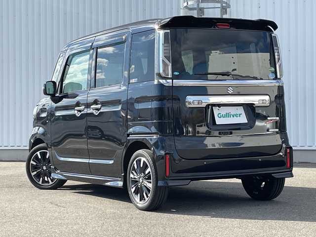 スズキ スペーシア カスタム HYBRID XS 愛媛県 2019(平31)年 5.5万km ブルーイッシュブラックパール3 カロッツェリア製ナビ/デュアルセンサーブレーキサポート　/Ｂｌｕｅｔｏｏｔｈ　/ＴＶ　/両側パワスラ　/バックカメラ　/ドラレコ　/ステアリングスイッチ　/シートヒーター　/パーキングセンサー　/ＬＥＤライト　/ＥＴＣ/スマートキー/コーナーセンサー/レーンアシスト/衝突軽減