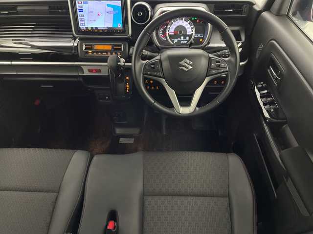 スズキ スペーシア カスタム HYBRID XS 宮崎県 2021(令3)年 2万km フェニックスレッドパール/ブルーイッシュブラックパール 純正ナビ/Ｂｌｕｅｔｏｏｔｈ　/フルセグＴＶ/ＣＤ／ＤＶＤ　/両側パワースライドドア/クルーズコントロール/黒ハーフレザーシート/ドライブレコーダー/バックカメラ　/デュアルブレーキサポート　/コーナセンサー　/レーンキープアシスト/Ｄ席シートヒーター/スマートキー/プッシュスタート