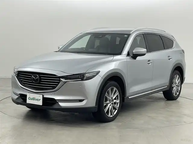 マツダ ＣＸ－８ XD Lパッケージ 熊本県 2017(平29)年 4.7万km ソニックシルバーM 純正ナビ　/全方位カメラ　/ＢＯＳＥサウンド　/ＥＴＣ　/レーダークルコン　/コーナーセンサー　/衝突軽減　/レーンキープ　/ＢＳＭ　/ＭＴモード付き　/シートヒーター　/ステアリングヒーター　/パワーバックドア　/Ｗエアコン