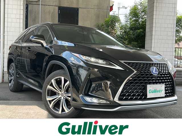 レクサス ＲＸ 450hL 京都府 2022(令4)年 1.2万km グラファイトブラックガラスフレーク 純正ナビ12.3インチ/フルセグTV/Bluetooth/レーダークルーズコントロール/パノラミックビューモニター/サンルーフ/ビルトインETC2.0/前後ドライブレコーダー/シートヒーター/エアシート/メモリーパワーシート/前席パワーシート/パワーバックドア/電動格納サードシート/プリクラッシュセーフティ/コーナーセンサー/レーンキープアシスト/４WD/パドルシフト/BSM/電動パーキングブレーキ/オートリトラクタブルミラー/オートライト/オートマチックハイビーム/ステアリングヒーター/ステアリングスイッチ/純正フロアマット/Miracast