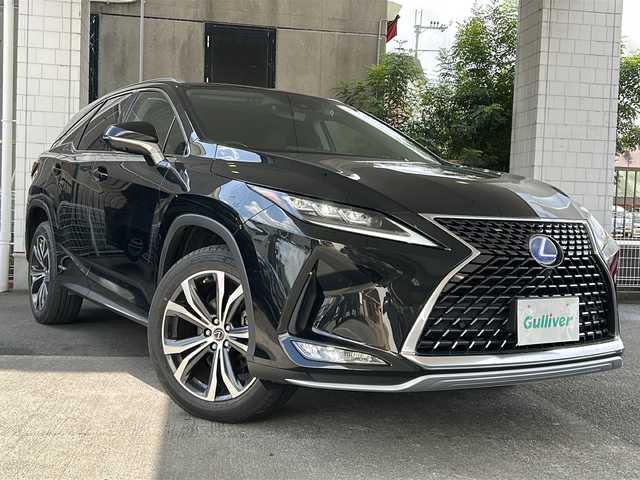 レクサス ＲＸ 450hL 京都府 2022(令4)年 1.2万km グラファイトブラックガラスフレーク 純正ナビ12.3インチ/フルセグTV/Bluetooth/レーダークルーズコントロール/パノラミックビューモニター/サンルーフ/ビルトインETC2.0/前後ドライブレコーダー/シートヒーター/エアシート/メモリーパワーシート/前席パワーシート/パワーバックドア/電動格納サードシート/プリクラッシュセーフティ/コーナーセンサー/レーンキープアシスト/４WD/パドルシフト/BSM/電動パーキングブレーキ/オートリトラクタブルミラー/オートライト/オートマチックハイビーム/ステアリングヒーター/ステアリングスイッチ/純正フロアマット/Miracast