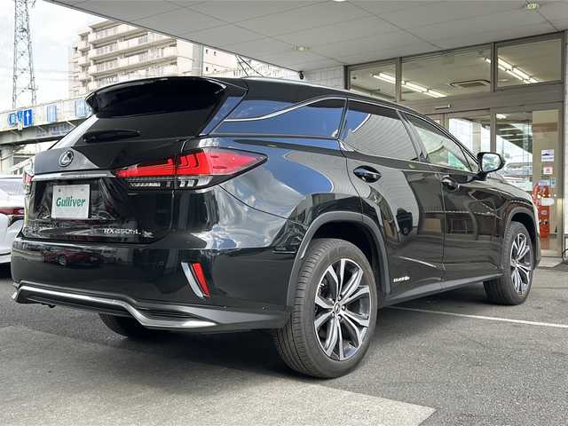 レクサス ＲＸ 450hL 京都府 2022(令4)年 1.2万km グラファイトブラックガラスフレーク 純正ナビ12.3インチ/フルセグTV/Bluetooth/レーダークルーズコントロール/パノラミックビューモニター/サンルーフ/ビルトインETC2.0/前後ドライブレコーダー/シートヒーター/エアシート/メモリーパワーシート/前席パワーシート/パワーバックドア/電動格納サードシート/プリクラッシュセーフティ/コーナーセンサー/レーンキープアシスト/４WD/パドルシフト/BSM/電動パーキングブレーキ/オートリトラクタブルミラー/オートライト/オートマチックハイビーム/ステアリングヒーター/ステアリングスイッチ/純正フロアマット/Miracast