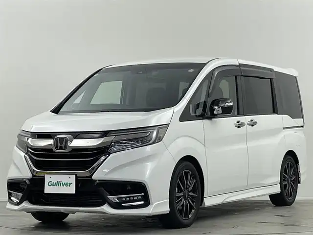 ホンダ ステップワゴン モデューロX ホンダセンシング 埼玉県 2020(令2)年 4.6万km プラチナホワイトパール 純正９型ナビ　Ｂカメラ　両側電動　ＥＴＣ　ドライブレコーダー　ＬＥＤヘッドライト アイドリングストップ ＭＴモード付 フルセグ ＢＴ フルフラット ウォークスルー 半革シート 純正フロアマット