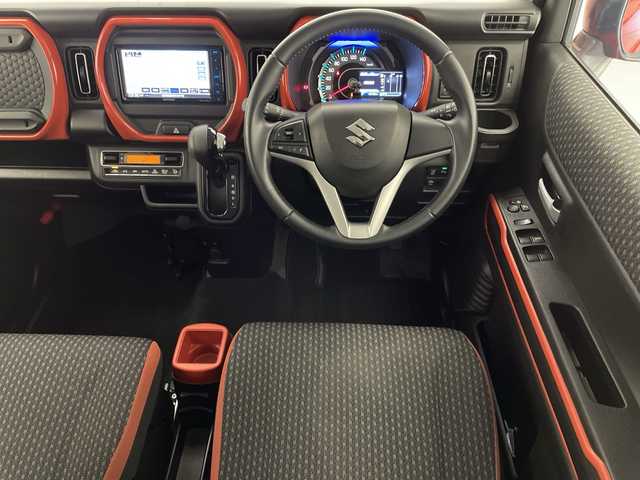 スズキ ハスラー HYBRID X 宮崎県 2020(令2)年 2万km バーミリオンオレンジ/ガンメタリック2トーン 社外ナビ(MDV-D708BTW)/CD/DVD/AM/FM/SD/Bluetooth/フルセグ/衝突軽減ブレーキ/アイドリングストップ/横滑り防止装置/車線逸脱警報/コーナーセンサー/D/N席シートヒーター/ステアリングスイッチ/電動格納ミラー/ウィンカーミラー/ドライブレコーダー/LEDヘッドライト/サイドバイザー/フロアマット/バックカメラ/スマートキー/ETC