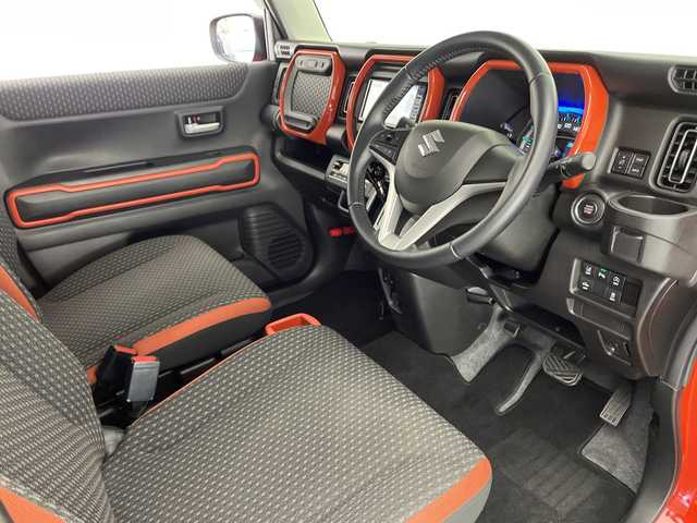 スズキ ハスラー HYBRID X 宮崎県 2020(令2)年 2万km バーミリオンオレンジ/ガンメタリック2トーン 社外ナビ(MDV-D708BTW)/CD/DVD/AM/FM/SD/Bluetooth/フルセグ/衝突軽減ブレーキ/アイドリングストップ/横滑り防止装置/車線逸脱警報/コーナーセンサー/D/N席シートヒーター/ステアリングスイッチ/電動格納ミラー/ウィンカーミラー/ドライブレコーダー/LEDヘッドライト/サイドバイザー/フロアマット/バックカメラ/スマートキー/ETC