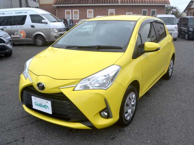 トヨタ ヴィッツ F 宮城県 2017(平29)年 4.2万km ルミナスイエロー /純正メモリーナビ/Bluetooth/フルセグテレビ/CD/DVD/バックカメラ/ビルトインETC/前後ドライブレコーダー/フォグランプ/キーレス/スペアキー/フロアマット/ドアバイザー/