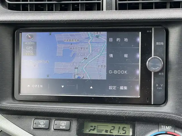 トヨタ アクア S 石川県 2012(平24)年 7.6万km 白 ワンオーナー/社外ＳＤナビ/フルセグＴＶ/ＣＤ/ＤＶＤ/バックカメラ/ETC/フロアマット/ドアバイザー/１６インチアルミ/スマートキー/オートライト