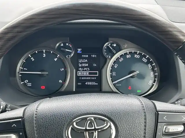 トヨタ ランドクルーザー プラド TX Lパッケージ 滋賀県 2018(平30)年 5万km ホワイトパールクリスタルシャイン ディーゼル/4WD(F4)/6速AT/純正ナビ【B9129】/（フルセグ/AM/FM/CD/DVD/Bluetooth/USB/SD）/プリクラッシュブレーキアシスト	/ブレーキアシスト	/ヒルスタート（坂道発進）アシスト	/ブラインドスポットモニター/レーンキープアシスト	/バックカメラ前/後/360°カメラ（フロント/サイド/バック）/ETC/レーダークルーズ/オートハイビーム/フロント・リアエアロ/ヘッドライトウォッシャー/前後コーナーセンサー/センターデフフロック/シートヒーターD/N席/ベンチレーションD/N席/MTモード付AT/D/N席パワーシート/電動格納サードシート/19インチ純正AW/ウッドコンビステアリング/テレビキャンセラー/横滑り防止/純正エンジンスターター/USBポート/純正マット/プッシュスタート/ウィンカーミラー/電動格納ミラー