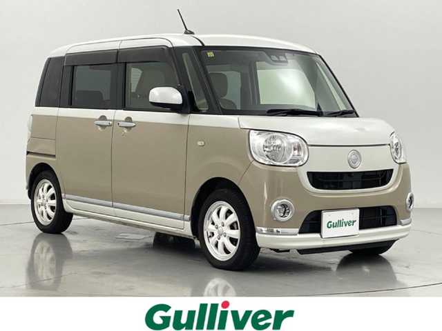 ダイハツ ムーヴ キャンバス X メイクアップ リミテッド SAⅢ 熊本県 2018(平30)年 2.8万km パールホワイトⅢ/ナチュラルベージュマイカメタリック 2トーン 禁煙車　/純正ナビNMZK-W69D2（ＣＤ・ＤＶＤ・フルセグ・ＢＴ・ＳＤ・ＵＳＢ）/全周囲カメラ　/ＥＴＣ　/両側パワースライドドア　/衝突軽減ブレーキ　/横滑り防止　/アイドリングストップ/純正フロアマット　/オートライト/フォグライト/スマートキー/プッシュスタート/保証書/取扱説明書