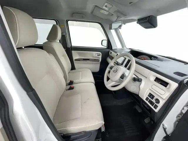 ダイハツ ムーヴ キャンバス X メイクアップ リミテッド SAⅢ 熊本県 2018(平30)年 2.8万km パールホワイトⅢ/ナチュラルベージュマイカメタリック 2トーン 禁煙車　/純正ナビNMZK-W69D2（ＣＤ・ＤＶＤ・フルセグ・ＢＴ・ＳＤ・ＵＳＢ）/全周囲カメラ　/ＥＴＣ　/両側パワースライドドア　/衝突軽減ブレーキ　/横滑り防止　/アイドリングストップ/純正フロアマット　/オートライト/フォグライト/スマートキー/プッシュスタート/保証書/取扱説明書