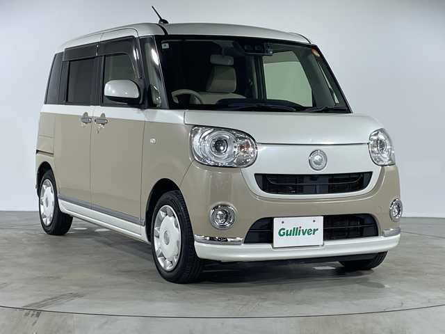 ダイハツ ムーヴ キャンバス G メイクアップ SA Ⅲ 福岡県 2018(平30)年 5.3万km パールホワイトⅢ/ナチュラルベージュマイカメタリック 2トーン 禁煙車/社外メモリナビ/・CD/DVD/BT/フルセグTV/・バックモニター/スマートアシスト３/両側パワースライドドア/ドライブレコーダー前後/LEDヘッドライト/・オートライト/・フォグランプ/スマートキー/・スペアキー/・プッシュスタート/アイドリングストップ/純正フロアマット/純正ドアバイザー