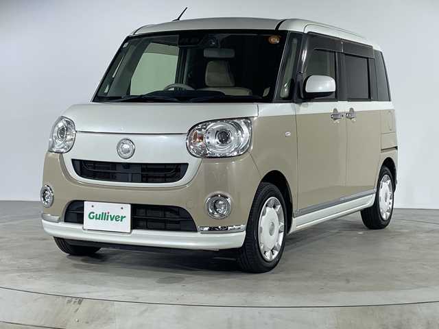 ダイハツ ムーヴ キャンバス G メイクアップ SA Ⅲ 福岡県 2018(平30)年 5.3万km パールホワイトⅢ/ナチュラルベージュマイカメタリック 2トーン 禁煙車/社外メモリナビ/・CD/DVD/BT/フルセグTV/・バックモニター/スマートアシスト３/両側パワースライドドア/ドライブレコーダー前後/LEDヘッドライト/・オートライト/・フォグランプ/スマートキー/・スペアキー/・プッシュスタート/アイドリングストップ/純正フロアマット/純正ドアバイザー