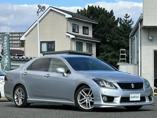 トヨタ クラウン アスリート プレミアムエディション 宮城県 2012(平24)年 15.4万km シルバーM 純正ナビ/モデリスタエアロ/スペアキー×１/エンジンスターター×１/ＥＴＣ/プッシュスタートボタン/電動格納ミラー/シートポジションスイッチ/クルーズコントロール/純正マット/バックカメラ/ドアバイザー/パワーシートD、N