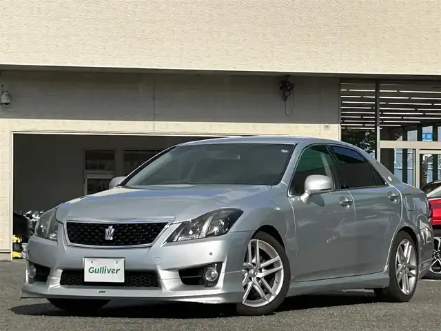 トヨタ クラウン アスリート プレミアムエディション 宮城県 2012(平24)年 15.4万km シルバーM 純正ナビ/モデリスタエアロ/スペアキー×１/エンジンスターター×１/ＥＴＣ/プッシュスタートボタン/電動格納ミラー/シートポジションスイッチ/クルーズコントロール/純正マット/バックカメラ/ドアバイザー/パワーシートD、N