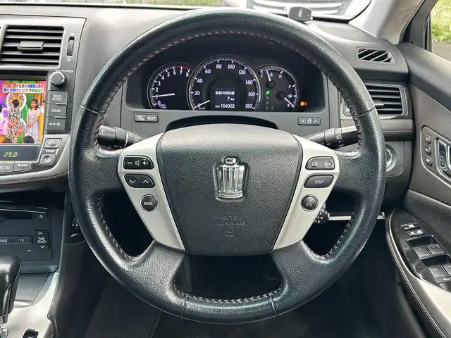 トヨタ クラウン アスリート プレミアムエディション 宮城県 2012(平24)年 15.4万km シルバーM 純正ナビ/モデリスタエアロ/スペアキー×１/エンジンスターター×１/ＥＴＣ/プッシュスタートボタン/電動格納ミラー/シートポジションスイッチ/クルーズコントロール/純正マット/バックカメラ/ドアバイザー/パワーシートD、N