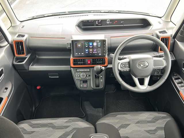 ダイハツ タント ファンクロスターボ 山形県 2025(令7)年 0.1万km ブラックマイカメタリック/レイクブルーメタリック 4WD/スマートアシスト/レーンキープアシスト/横滑り防止装置/前後コーナーセンサー/両側パワースライドドア/純正ディスプレイオーディオ/（Bluetooth/AppleCarPlay/AndoidAuto/フルセグ)/全方位カメラ/LEDオートライト/オートマチックハイビーム/フォグランプ/DN席シートヒーター/ステアリングスイッチ/電動パーキングブレーキ/オートブレーキホールド/電動格納ミラー/スマートキー