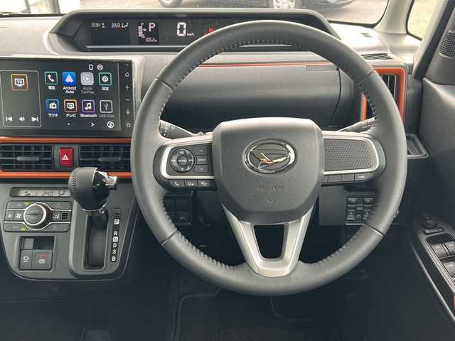 ダイハツ タント ファンクロスターボ 山形県 2025(令7)年 0.1万km ブラックマイカメタリック/レイクブルーメタリック 4WD/スマートアシスト/レーンキープアシスト/横滑り防止装置/前後コーナーセンサー/両側パワースライドドア/純正ディスプレイオーディオ/（Bluetooth/AppleCarPlay/AndoidAuto/フルセグ)/全方位カメラ/LEDオートライト/オートマチックハイビーム/フォグランプ/DN席シートヒーター/ステアリングスイッチ/電動パーキングブレーキ/オートブレーキホールド/電動格納ミラー/スマートキー