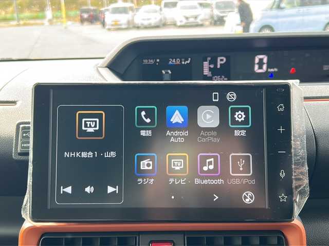 ダイハツ タント ファンクロスターボ 山形県 2025(令7)年 0.1万km ブラックマイカメタリック/レイクブルーメタリック 4WD/スマートアシスト/レーンキープアシスト/横滑り防止装置/前後コーナーセンサー/両側パワースライドドア/純正ディスプレイオーディオ/（Bluetooth/AppleCarPlay/AndoidAuto/フルセグ)/全方位カメラ/LEDオートライト/オートマチックハイビーム/フォグランプ/DN席シートヒーター/ステアリングスイッチ/電動パーキングブレーキ/オートブレーキホールド/電動格納ミラー/スマートキー