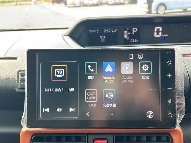 ダイハツ タント ファンクロスターボ 山形県 2025(令7)年 0.1万km ブラックマイカメタリック/レイクブルーメタリック 4WD/スマートアシスト/レーンキープアシスト/横滑り防止装置/前後コーナーセンサー/両側パワースライドドア/純正ディスプレイオーディオ/（Bluetooth/AppleCarPlay/AndoidAuto/フルセグ)/全方位カメラ/LEDオートライト/オートマチックハイビーム/フォグランプ/DN席シートヒーター/ステアリングスイッチ/電動パーキングブレーキ/オートブレーキホールド/電動格納ミラー/スマートキー