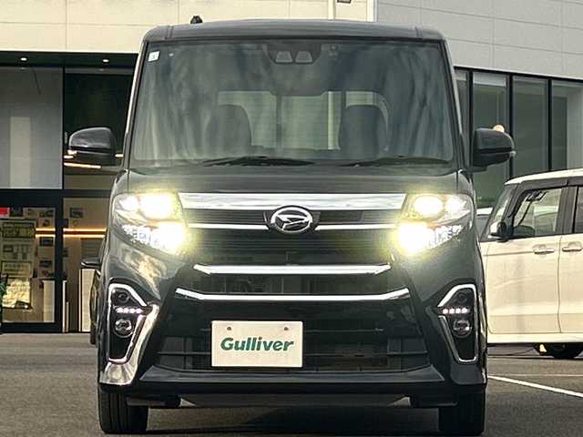 ダイハツ タント カスタム RS スタイルセレクション 佐賀県 2021(令3)年 5.3万km パールブラック 純正9インチナビゲーション/バックカメラ/ビルトインETC/アダプティブクルーズコントロール/ハーフレザーシート/前方ドライブレコーダー/前席シートヒーター/スマートアシスト/衝突回避支援ブレーキ機能/車線逸脱警報機能/両側パワースライド/純正15インチアルミホイール/LEDヘッドライト/フォグランプ