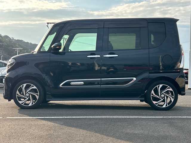 ダイハツ タント カスタム RS スタイルセレクション 佐賀県 2021(令3)年 5.3万km パールブラック 純正9インチナビゲーション/バックカメラ/ビルトインETC/アダプティブクルーズコントロール/ハーフレザーシート/前方ドライブレコーダー/前席シートヒーター/スマートアシスト/衝突回避支援ブレーキ機能/車線逸脱警報機能/両側パワースライド/純正15インチアルミホイール/LEDヘッドライト/フォグランプ