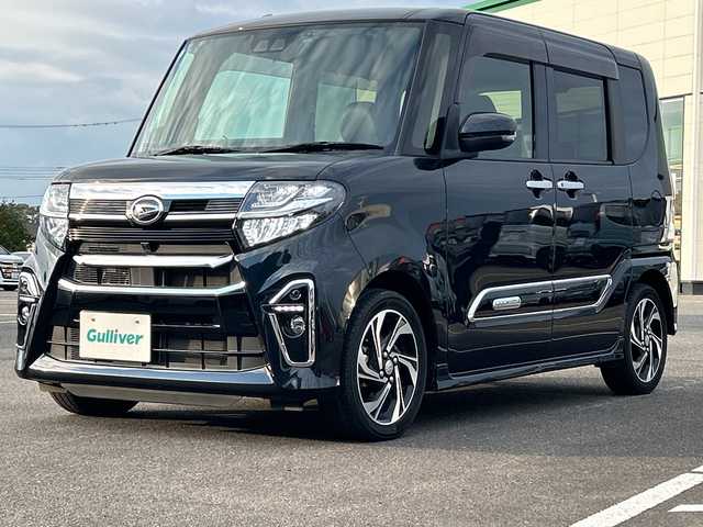 ダイハツ タント カスタム RS スタイルセレクション 佐賀県 2021(令3)年 5.3万km パールブラック 純正9インチナビゲーション/バックカメラ/ビルトインETC/アダプティブクルーズコントロール/ハーフレザーシート/前方ドライブレコーダー/前席シートヒーター/スマートアシスト/衝突回避支援ブレーキ機能/車線逸脱警報機能/両側パワースライド/純正15インチアルミホイール/LEDヘッドライト/フォグランプ
