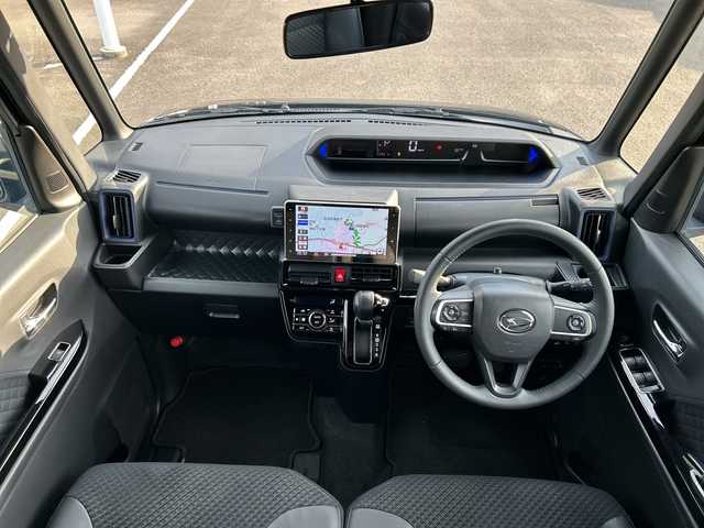 ダイハツ タント カスタム RS スタイルセレクション 佐賀県 2021(令3)年 5.3万km パールブラック 純正9インチナビゲーション/バックカメラ/ビルトインETC/アダプティブクルーズコントロール/ハーフレザーシート/前方ドライブレコーダー/前席シートヒーター/スマートアシスト/衝突回避支援ブレーキ機能/車線逸脱警報機能/両側パワースライド/純正15インチアルミホイール/LEDヘッドライト/フォグランプ