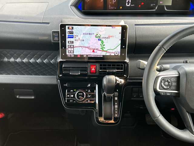 ダイハツ タント カスタム RS スタイルセレクション 佐賀県 2021(令3)年 5.3万km パールブラック 純正9インチナビゲーション/バックカメラ/ビルトインETC/アダプティブクルーズコントロール/ハーフレザーシート/前方ドライブレコーダー/前席シートヒーター/スマートアシスト/衝突回避支援ブレーキ機能/車線逸脱警報機能/両側パワースライド/純正15インチアルミホイール/LEDヘッドライト/フォグランプ