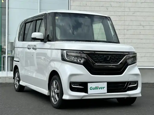 ホンダ Ｎ ＢＯＸ カスタム G EX ターボ ホンダセンシング 岩手県 2020(令2)年 4.4万km プラチナホワイトパール 純正8インチナビ　/フルセグＴＶ/ＡＭ／ＦＭ／ＣＤ／ＤＶＤ／Ｂｌｕｅｔｏｏｔｈ　/ホンダセンシング/レーダークルーズコントロール/パドルシフト　/両側パワースライドドア　/ビルトインＥＴＣ　/ＬＥＤヘッドライト　/シーケンシャルウィンカー　/前席シート/純正ＡＷ付き夏タイヤ積み込み　/スペアキー　/プッシュスタート/サンシェード/純正フロアマット/ドアバイザー