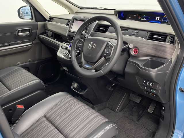 ホンダ フリード＋ ハイブリット EX 栃木県 2019(平31)年 5.3万km ブルーホライゾンM 純正SDナビ/   CD/DVD/Bluetooth/AM/FM/フルセグTV/バックカメラ/ビルトインETC/ホンダセンシング/・衝突軽減ブレーキ/・誤発進抑制機能/・アダプティブクルーズコントロール/・車線維持支援システム/・路外逸脱抑制機能/・先行車発進お知らせ機能/・標識認識機能/11.6型純正フリップダウンモニター/両側パワースライドドア/ハーフレザーシート /シートヒーター /純正15インチAW/純正フロアマット/オートライト/オートLED/プッシュスタート/スマートキー