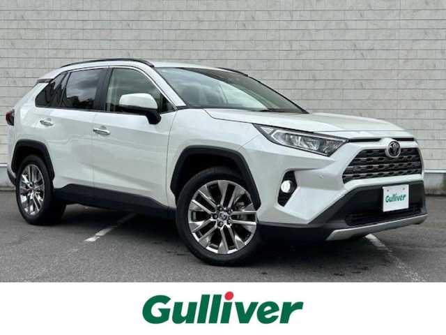 トヨタ ＲＡＶ４ G Zパッケージ 大阪府 2019(令1)年 2.4万km ホワイトパールクリスタルシャイン ブラインドスポットモニター/社外ナビ(BT/フルセグ/DVD)/レーダークルーズコントロール/プリクラッシュセーフティー/レーンキープアシスト/盗難防止装置/横滑り防止装置/ETC/LEDヘッドライト/オートライト/オートマチックハイビーム/レザーシート/シートヒーター/パワーシート/シートメモリー/電動リアゲート/ルーフレール/純正フロアマット/純正アルミホイール/スペアキー(1本)