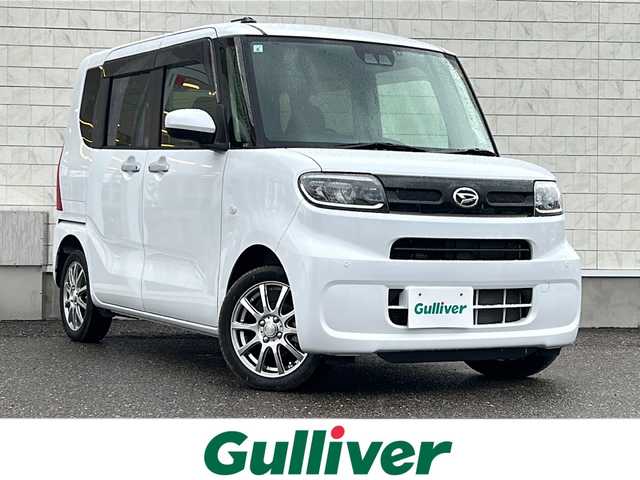 ダイハツ タント X 福島県 2021(令3)年 1.3万km シャイニングホワイトパール 純正ナビ　フルセグ　ＢＴ　ＳＡ　横滑り防止　衝突軽減　車線逸脱警報　両側パワスラ　純正ドラレコ　Ｐセンサー　前席シートヒーター　ＵＳＢ　ＬＥＤヘッドライト　電格ミラー　ステリモ　スマートキー　スペア有