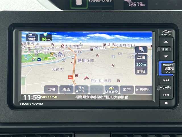 ダイハツ タント X 福島県 2021(令3)年 1.3万km シャイニングホワイトパール 純正ナビ　フルセグ　ＢＴ　ＳＡ　横滑り防止　衝突軽減　車線逸脱警報　両側パワスラ　純正ドラレコ　Ｐセンサー　前席シートヒーター　ＵＳＢ　ＬＥＤヘッドライト　電格ミラー　ステリモ　スマートキー　スペア有
