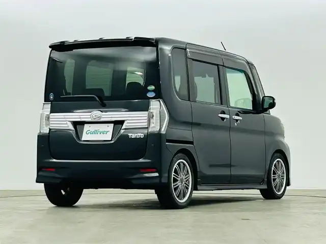 ダイハツ タント カスタム RS トップED SAⅡ 福島県 2016(平28)年 10.8万km ブラックマイカメタリック 純正メモリナビゲーション　/・バックカメラ　/・ドライブレコーダー　/・ETC/両側パワースライドドア　/衝突被害軽減システム　/ハーフレザーシート　/コーナーセンサー　　/プッシュスタート　/・スマートキー　/・スペアキー　/LEDヘッドライト/オートライト/・フォグライト/純正フロアマット/電動格納ウィンカーミラー/純正ドアバイザー/後席サンシェード/取扱説明書/・保証書