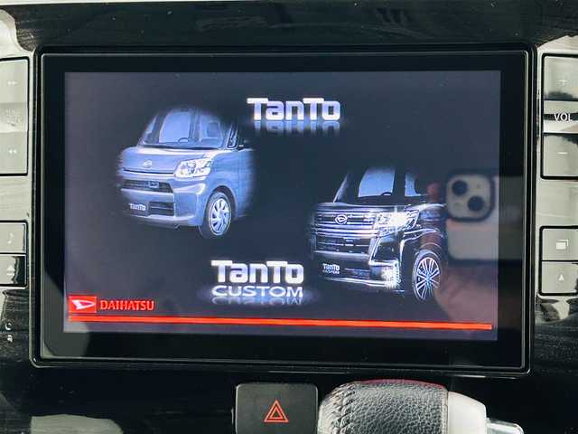 ダイハツ タント カスタム RS トップED SAⅡ 福島県 2016(平28)年 10.8万km ブラックマイカメタリック 純正メモリナビゲーション　/・バックカメラ　/・ドライブレコーダー　/・ETC/両側パワースライドドア　/衝突被害軽減システム　/ハーフレザーシート　/コーナーセンサー　　/プッシュスタート　/・スマートキー　/・スペアキー　/LEDヘッドライト/オートライト/・フォグライト/純正フロアマット/電動格納ウィンカーミラー/純正ドアバイザー/後席サンシェード/取扱説明書/・保証書
