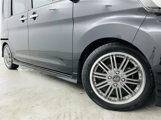 ダイハツ タント カスタム RS トップED SAⅡ 福島県 2016(平28)年 10.8万km ブラックマイカメタリック 純正メモリナビゲーション　/・バックカメラ　/・ドライブレコーダー　/・ETC/両側パワースライドドア　/衝突被害軽減システム　/ハーフレザーシート　/コーナーセンサー　　/プッシュスタート　/・スマートキー　/・スペアキー　/LEDヘッドライト/オートライト/・フォグライト/純正フロアマット/電動格納ウィンカーミラー/純正ドアバイザー/後席サンシェード/取扱説明書/・保証書