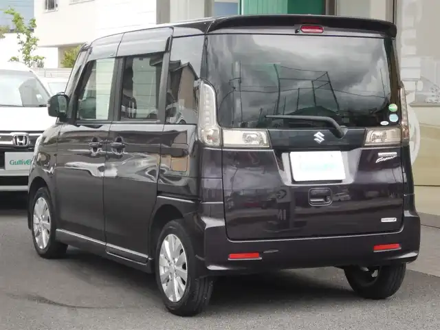スズキ スペーシア カスタム XS 静岡県 2013(平25)年 8.6万km ミステリアスバイオレットパール ワンオーナー/クラリオンナビ/・GCX612/・フルセグ/・DVD再生/・CD再生/・CD録音/・SD/片側パワースライドドア/ETC/本革巻ステアリング/アイドリングストップ/オートライト/フォグライト/オーバーヘッドコンソール/ウインカーミラー/電動格納ミラー/純正フロアマット/ドアバイザー/プッシュスタート/スマートキー×2/取扱説明書/新車保証書