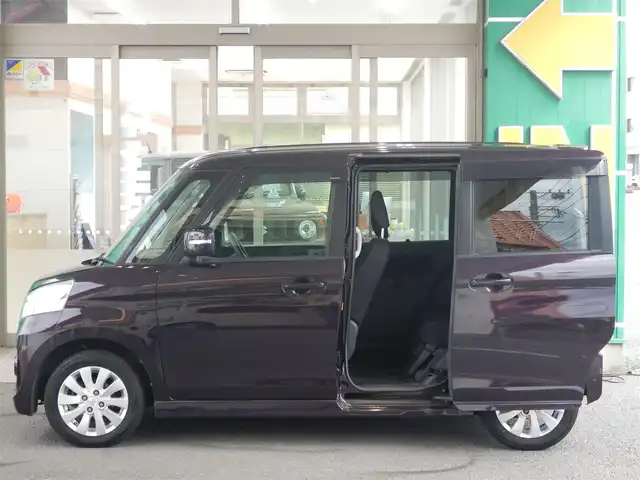 スズキ スペーシア カスタム XS 静岡県 2013(平25)年 8.6万km ミステリアスバイオレットパール ワンオーナー/クラリオンナビ/・GCX612/・フルセグ/・DVD再生/・CD再生/・CD録音/・SD/片側パワースライドドア/ETC/本革巻ステアリング/アイドリングストップ/オートライト/フォグライト/オーバーヘッドコンソール/ウインカーミラー/電動格納ミラー/純正フロアマット/ドアバイザー/プッシュスタート/スマートキー×2/取扱説明書/新車保証書